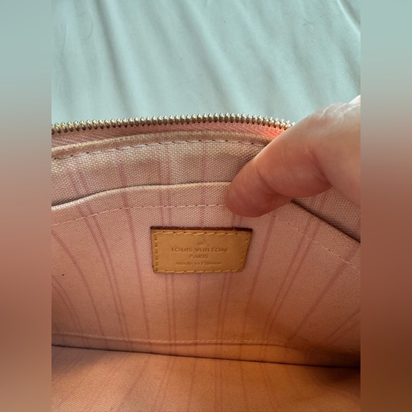Louis Vuitton Damier Azur Canvas Neverfull Pochette - Picture 6 of 7